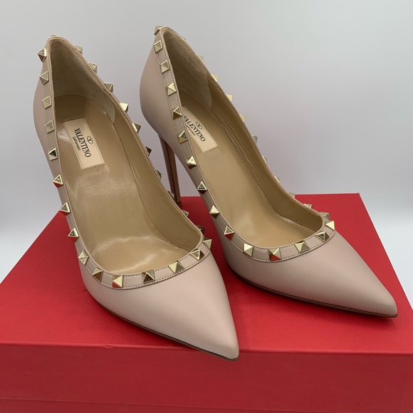 ❤️ SOLD ❤️ VALENTINO Rockstud soft calfskin leather pumps in 100mm heel - Picture 6 of 7